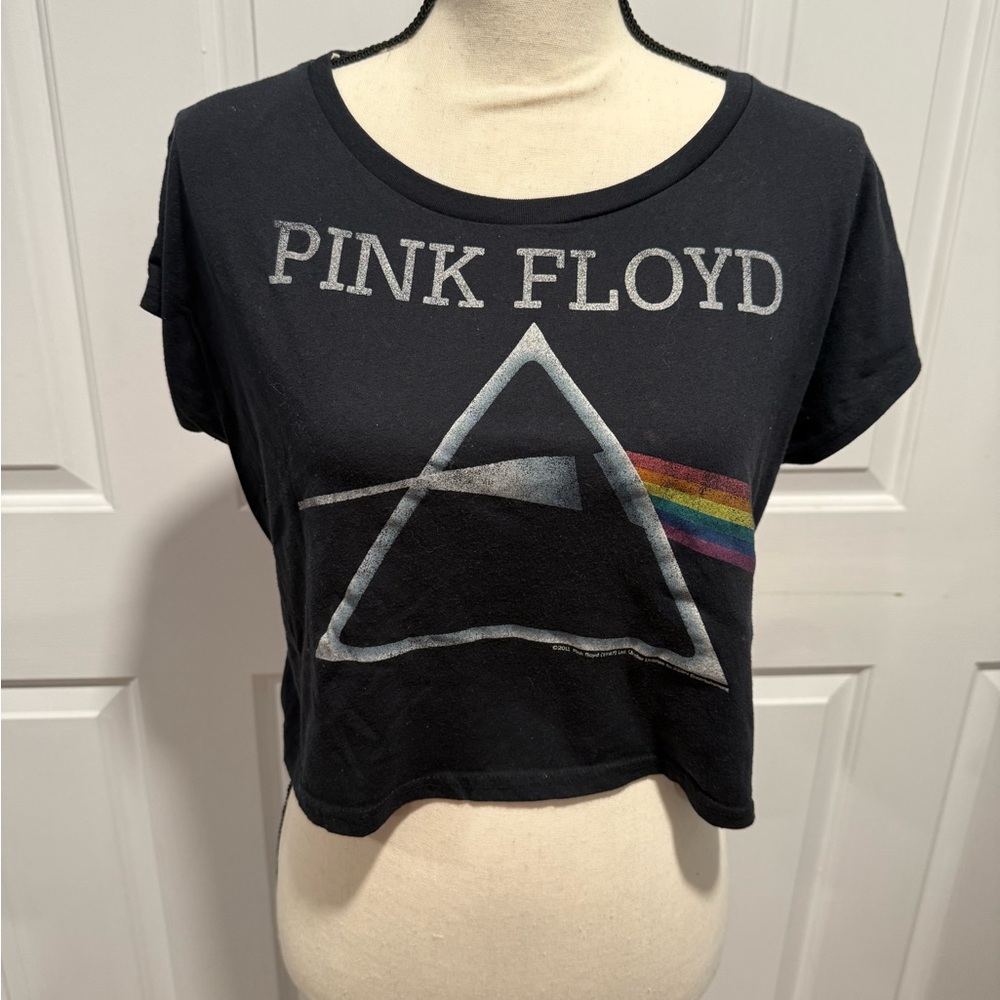 Vintage Pink Floyd Black Graphic Crop Top